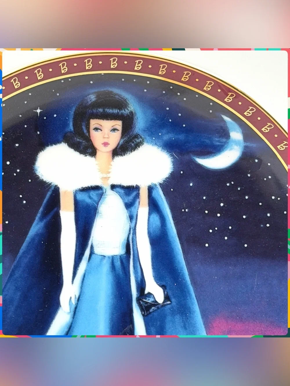 Vintage ‘90s BARBIE Midnight Blue Collectible Plate Danbury Mint Limited Edition